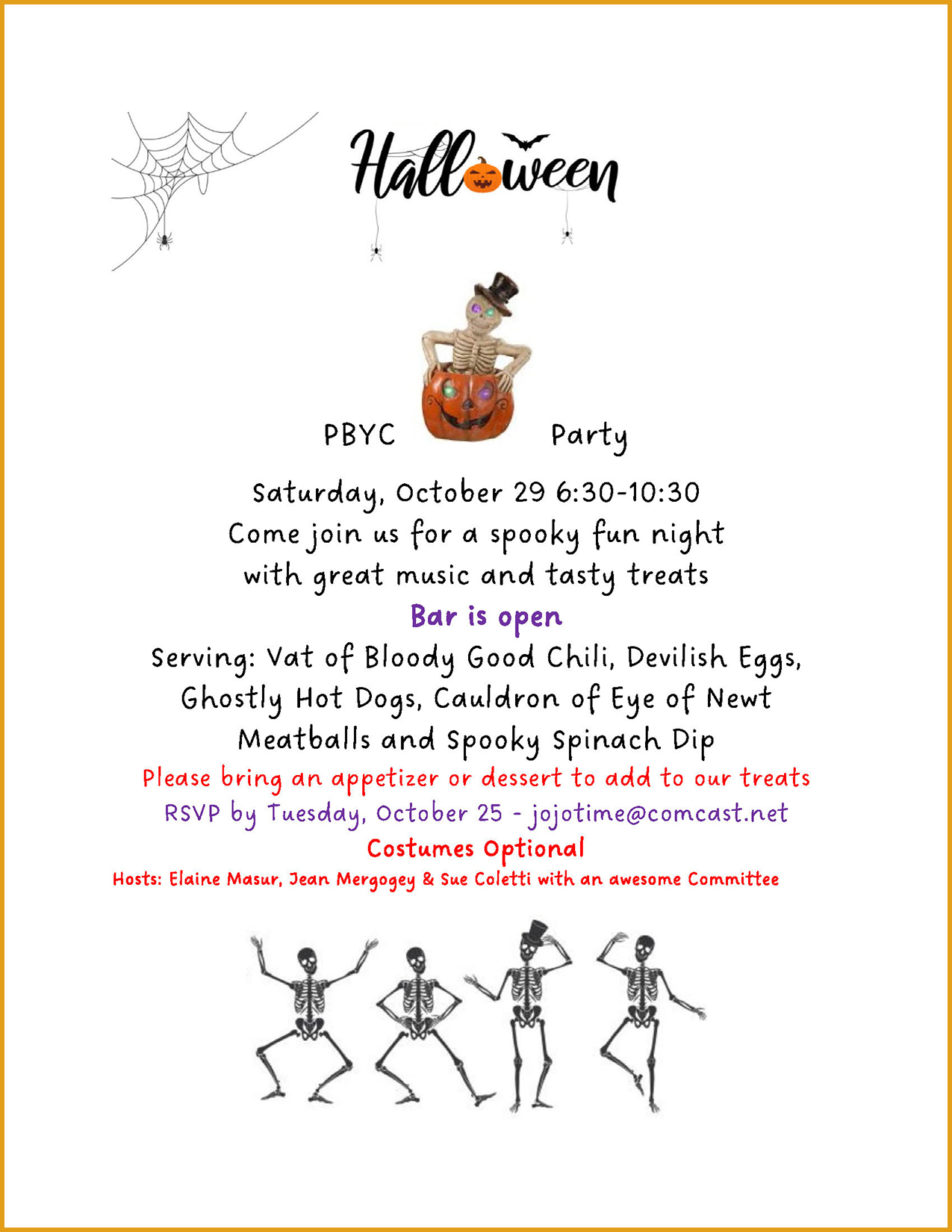 PBYC Halloween Flyer 2022